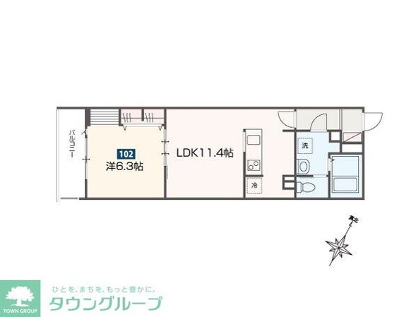 MELDIA福生IIIの物件間取画像